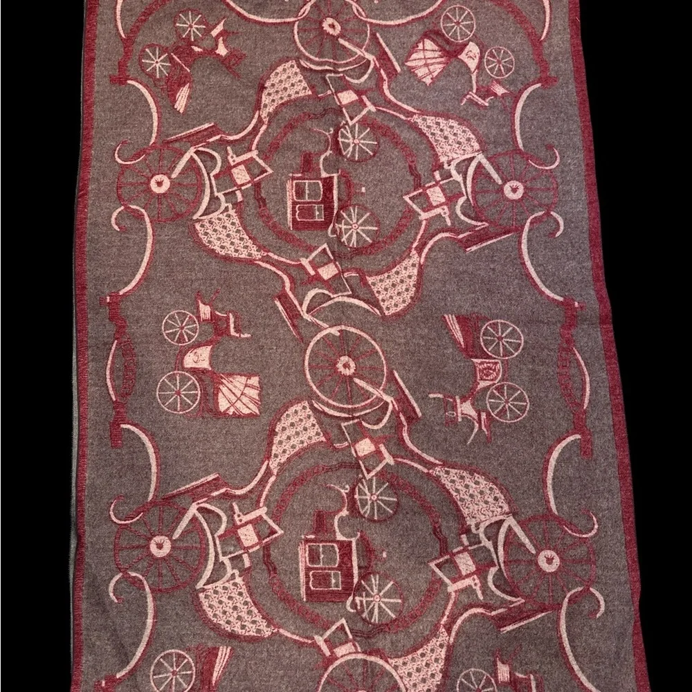 Cashmere Scarf, Reversible Pink, Gray, Red NEW